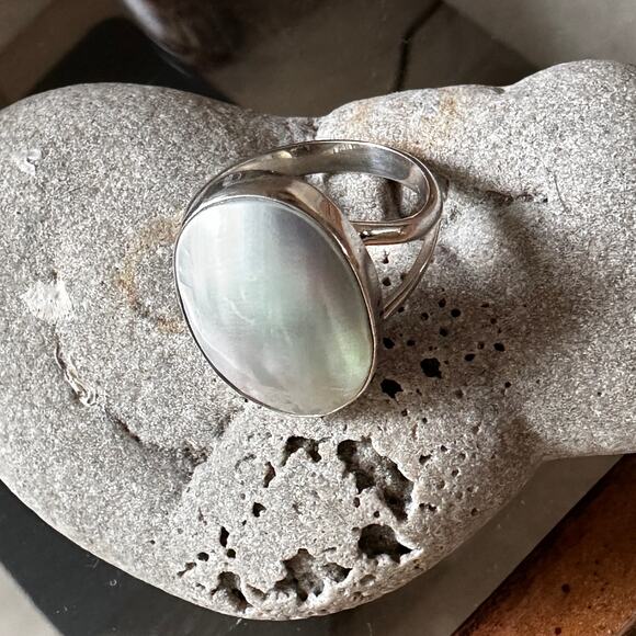 Natural Nautilus Sea Shell Sterling Silver Ring Size 10.5 - Picture 5 of 12